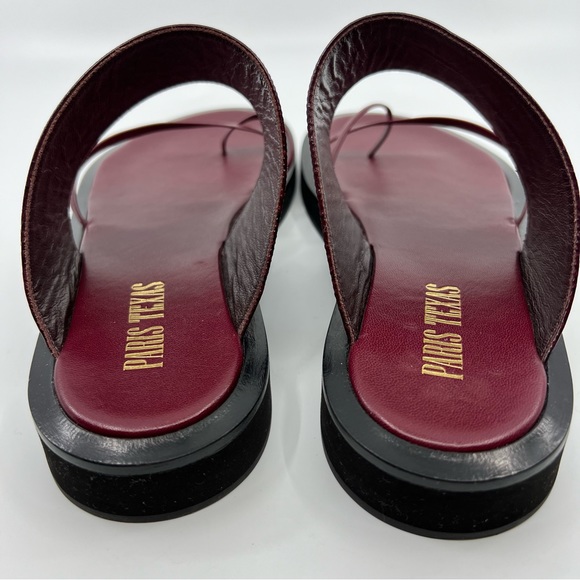 PARIS TEXAS Brooklyn Size 38 Croc Nappa Embossed Leather Toe Loop Sandals 8 - Picture 7 of 11